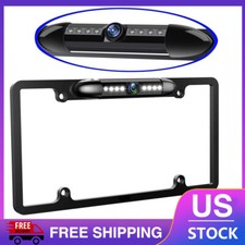2024 License Plate Metal Frame Rear View Backup Camera CMOS HD LED Night Vision