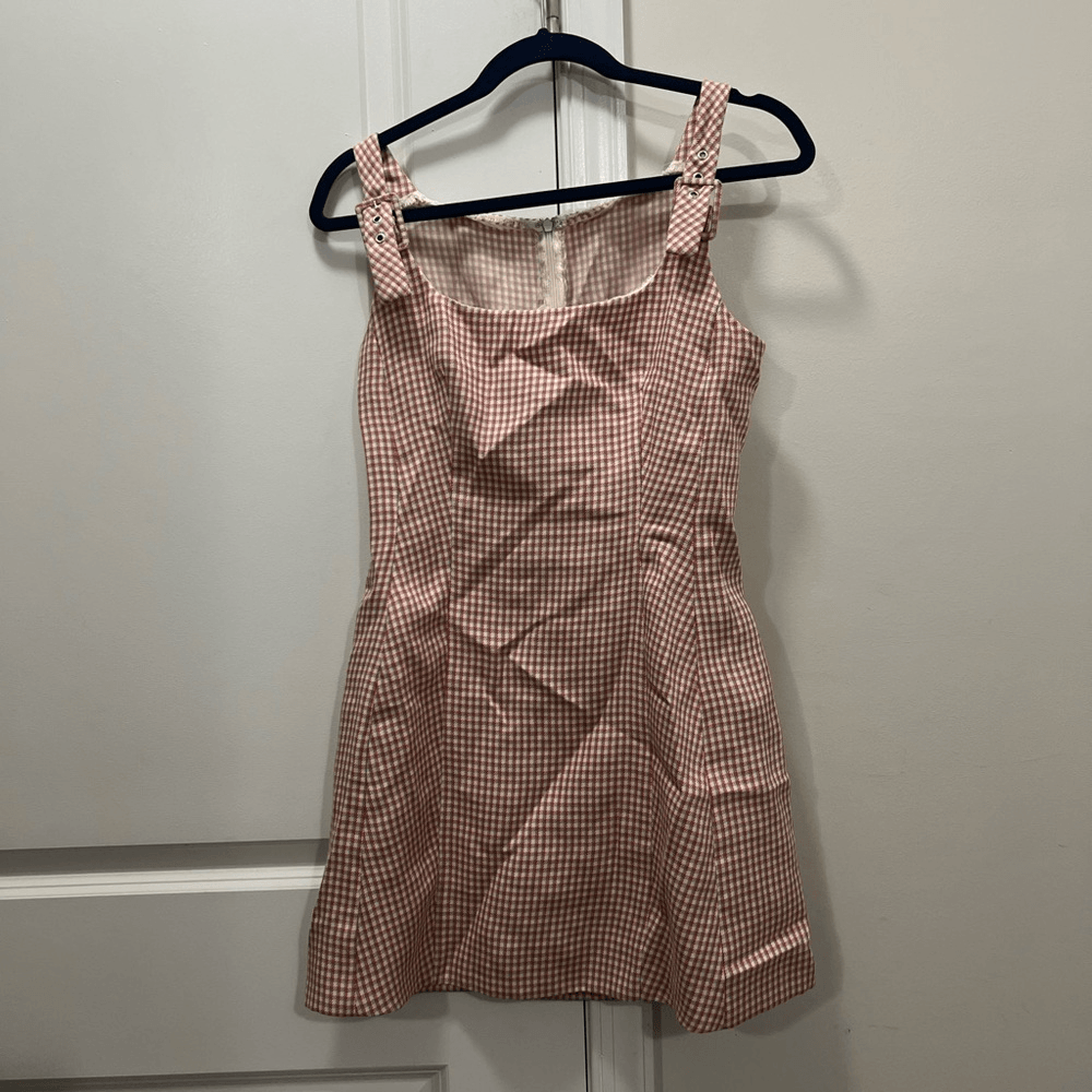 alexa chung pink houndstooth dress Pink Houndstooth Dress