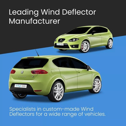 SEAT Leon MK2 1P 2006-2012 5 Door Hatchback Wind Deflectors 4pc Tinted - Picture 2 of 10