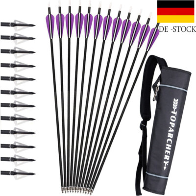 Bogenschießen 31  Carbon Pfeile Sp350 Jagd Broadhead für Compound Recurve Bogen