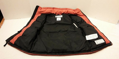 Columbia Puffer Youth Vest Orange & Black Zipper Front Size 4/5 - Picture 5 of 7