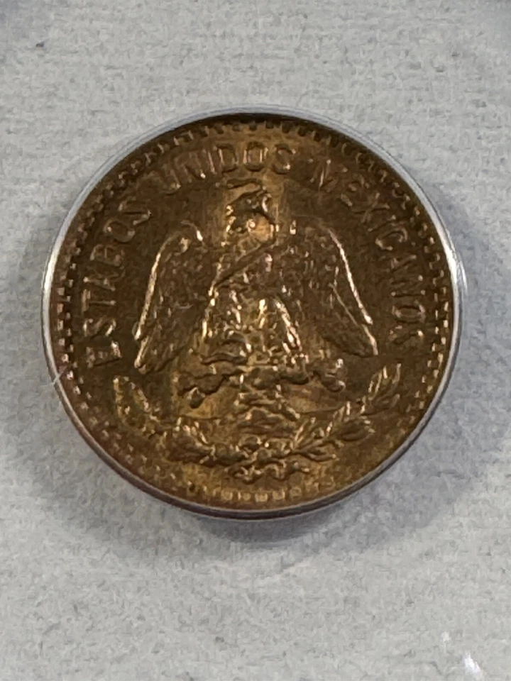 México 1945-Mo 1 centavo graduado MS 64 RD por ANACS Foto 3 de 4