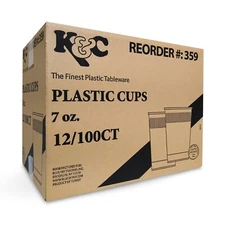 1200 Pack Clear Plastic Disposable Cups 7 oz Perfect for Party Drinking Cups