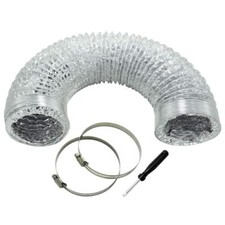 Aluminum Foil Dryer Vent Hose 8ft 4 Inch Flexible Duct Exhaust Hose For Hvac Ven