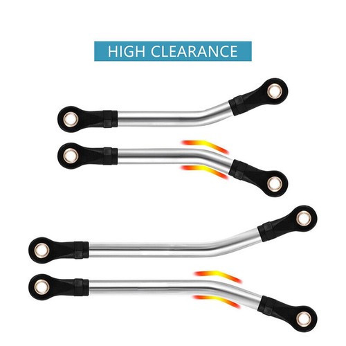 8PC Stainless Steel High Clearance Bent Chassis Links For 1/18 TRX4M RC Crawler - Picture 4 of 10