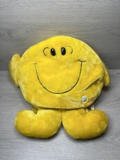 Vintage 1998 Mr Happy Plüsch Rucksack groß gelb Original Mr Men Retro