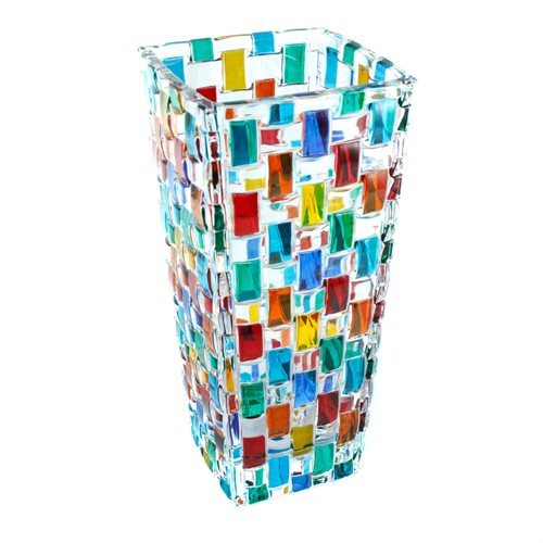 Murano Glass Vase Multi Coloured Hand Made Painted Millefiori 20cm High - Picture 5 of 6