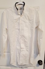Neil Allyn Men White Formal Pleated Tuxedo Wedding Dress Shirt - Size XS 30/31