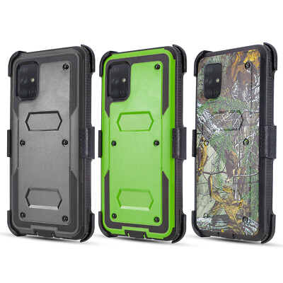 For Samsung Galaxy A71 5G Full-Body Armor Holster Case Built in Screen  Protector