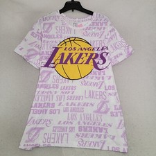 NBA LA LAKERS Shirt Womens Extra Large XL White Basketball Los Angeles Light NWT
