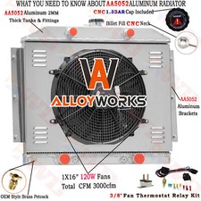 4Row Radiator Shroud Fan for 1949-1951 Mercury Car Flathead Configuration Engine