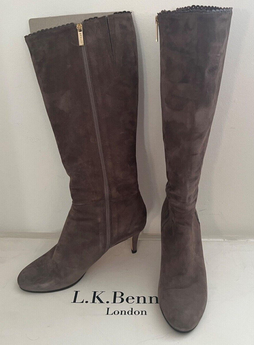 lk bennett grey suede over the knee boots uk