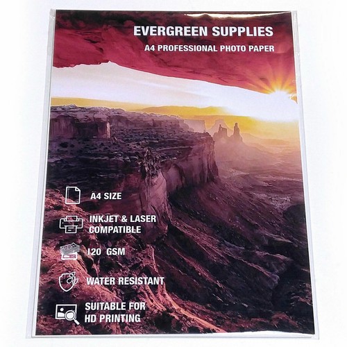 50 Sheets A4 Photo Paper Card 120 gsm Double Sided Glossy High Quality Printing - Picture 1 of 2