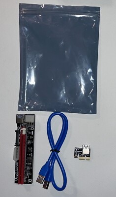 Ubit 3pcs PCI-E Riser for Mining 6 Pin Powered GPU apple ipad extension mac pc