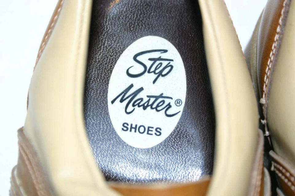 Nuevo de Colección Años 70 6.5 Zapatos Para Hombre Cuña Plataforma Tacón Step Master Corbata Oxford Marrón Tostado Foto 4 de 4