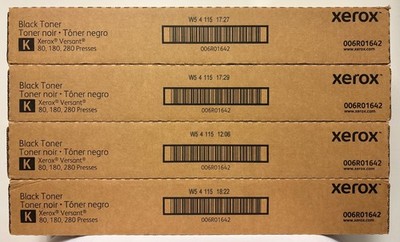 Genuine Xerox Versant 80 180 280 Lot 4 Black Toners 6R1642 (or 38)