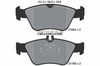 Textar Bremsbelagsatz, Scheibenbremse 2166404 FüR MERCEDES-BENZ