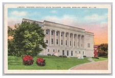 Library Western Kentucky State Teachers College Bowling Green KY Linen Postcard