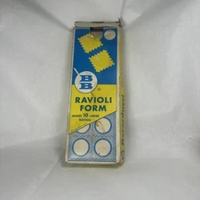Vintage Berarducci 10 Hole Ravioli Maker Form 501 RF Mold & Box E. Rossi & Co NY
