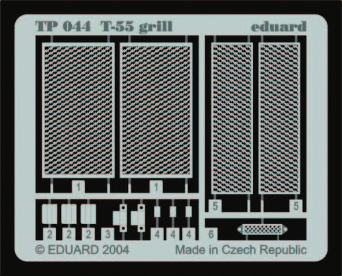 Eduard Accessories Tp044 - 1:35 T-55 Grill - Etched Set - New