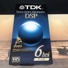 Sealed New TDK VHS DSP T-120 Video Tapes -4 Available