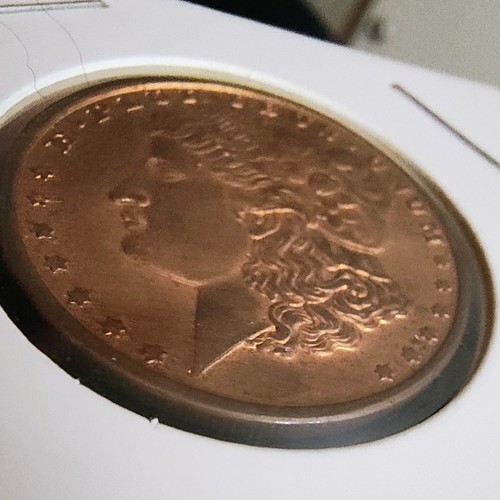 1 OZ .999 Copper Morgan Dollar Round (BU) - Picture 5 of 8