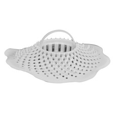 Hair Catcher for Bathroom Tub Drain Stainless Steel Strainer in White
