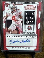 2020 Panini Contenders Draft Picks Jordan Fuller College Ticket Auto Ohio State