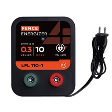 Electric Fence Charger, 0.3 Joule Ac Powered Output Voltage 5100v, 10 Mile 40