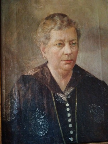 Ritratto,dipinto olio su tela scuola napoletana XIX secolo, cornice antica coeva - Imagen 16 de 20