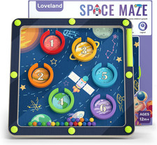 Magnetic Color and Number Space Maze Level 1  Montessori Wooden Puzzle Toy for T