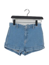 Wrangler Women's Shorts UK 12 Blue Cotton with Elastane, Polyester Cut-Off