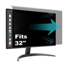 32 Inch Hanging Computer Privacy Screen Protector Shield Compatible for 16:9 ...