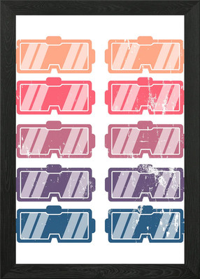 Retro Virtual Reality VR Framed Wall Art Poster Canvas Print Picture