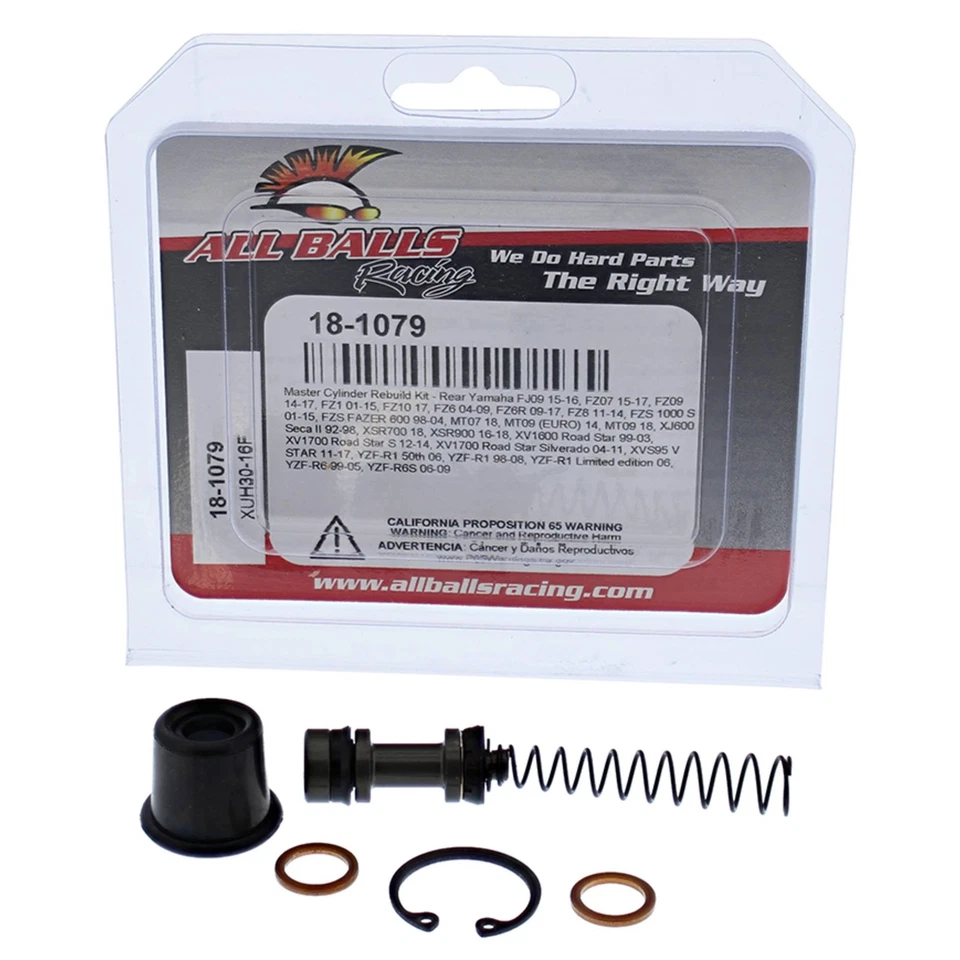 New All Balls Rear Master Cylinder Rebuild Kit 18-1079 for Yamaha FJ09 15-16 - Image 3 of 4