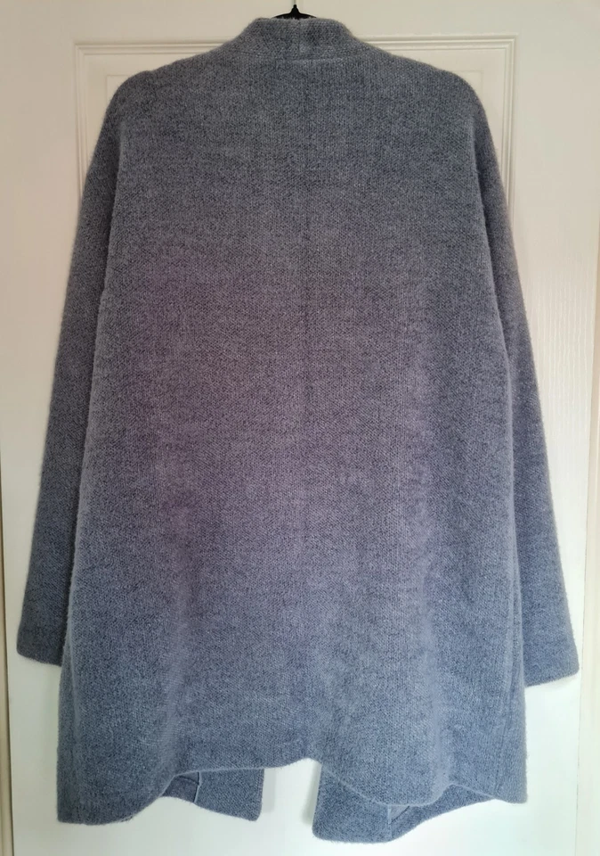 Paul Costello Blue/Grey long cardigan (very good thick quality). Size - L (UK14) - Image 3 of 4
