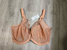 Elomi Bra Size 38L Matilda Underwired Plunge Bra Side Support 8900 Unlined Beige