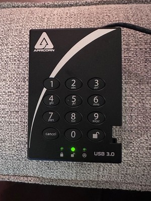 Apricorn 2TB Aegis Padlock USB 3.0 256-Bit AES XTS Hardware Encrypted...