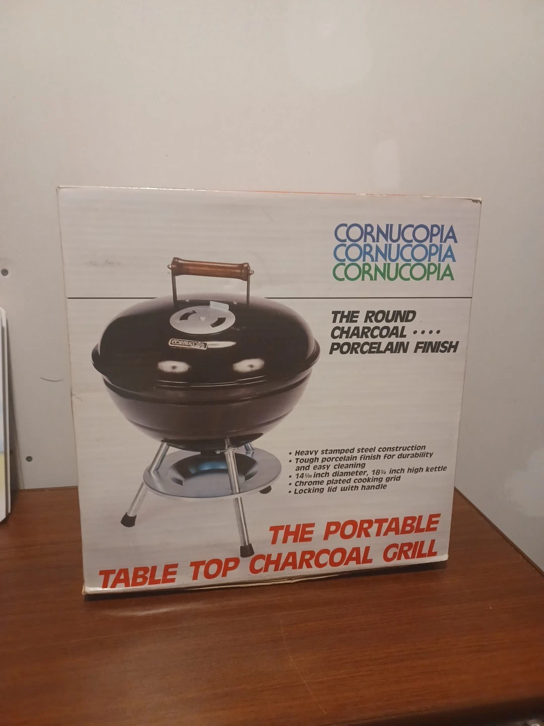 Flash Sale- 14.5'' Charcoal Tabletop Portable Grill, with Removable Lid