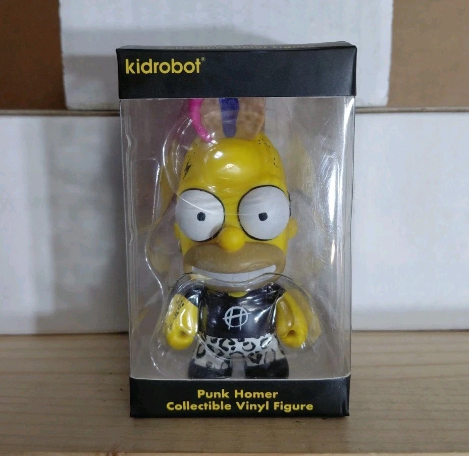 Kidrobot The Simpsons 2025 SDCC Exclusive Donut Riot Punk Homer 3” Figure LE500 - Image 3 of 4