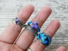 Vtg Zuni Turquoise OPAL Lapis Amethyst Ring LOT of 4 Sterling Silver 24.6g