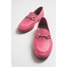 Womens Forever  Always Shoes Penny Leather Horsebit Loafers Pink leather SZ 8.5