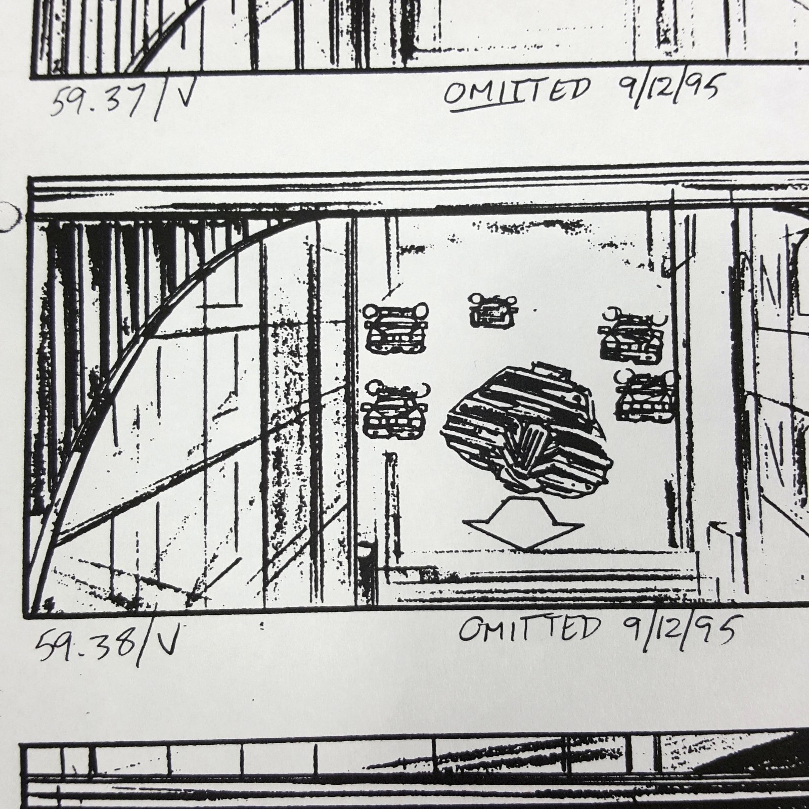 Image 10 of The Fifth Element - Production Used Storyboard, Cab Chase 59.38-39 , COA