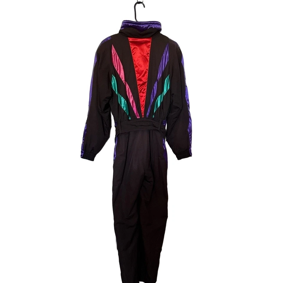 Traje de esquí Skea Paris-Val para mujer 8 años 80 bloques de colores con cinturón (de colección) Foto 3 de 4