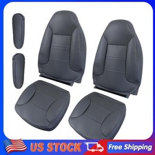 Driver Passenger Leather Seat Cover Opal Gray For 1992-1996 Ford Bronco Xlt