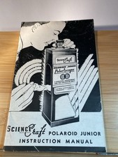 Rare 1937 ScienceCraft Polaroid Junior Instruction Manual Porter Chemical Co MD.