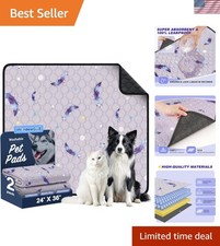 Washable Pee Pads for Dogs, 2Pack Reusable Puppy Pads, Super Absorbent Leak...