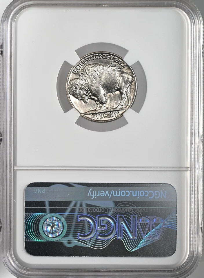 1936-P  5C BUFFALO NICKEL  "PHILADELPHIA MINT"   NGC MS67 #8403095-004 - Image 3 of 4