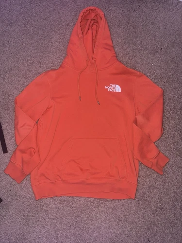 The North Face Women’s Medium Orange Hoodie Polyester Cotton Pullover Sweatshirt