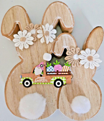 Super Cute Small Happy Easter Bunnies/ Easter Decor/ Easter DIY Craft